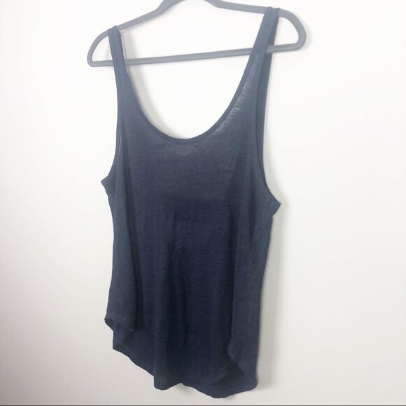 PATTERSON J KINCAID | Navy Sequin Accent Tank M - Picture 2 of 6